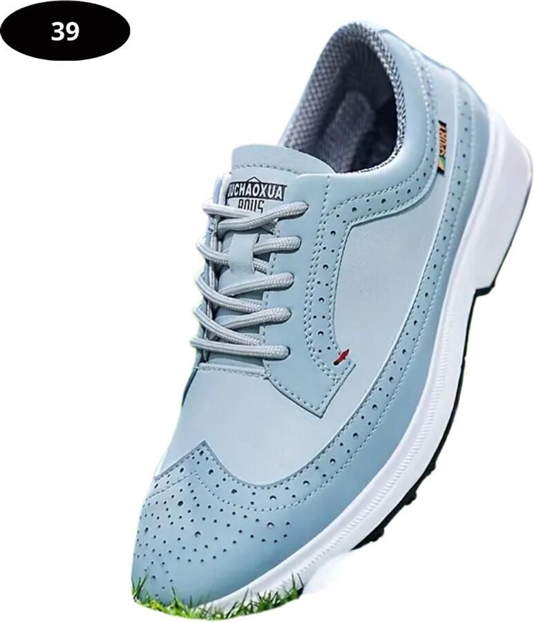Nivard Golfschoenen Heren Sneakers Golfkleding Golfschoenen Antislip Waterdicht Golfen Lichtblauw