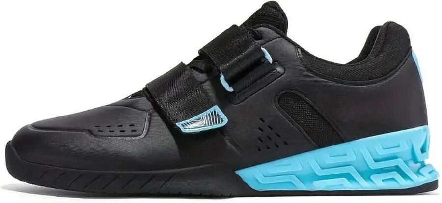 Livano Powerlift Schoenen Powerlifter Weightlifting Squat Gewichthef Gym Schoenen Sneaker Zwart Blauw