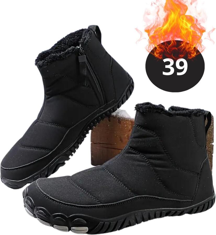 Nivard Snowboots Sneeuwschoenen Sneeuwboots Heren Wintersport Ski Skischoenen Zwart Antislip - Foto 1