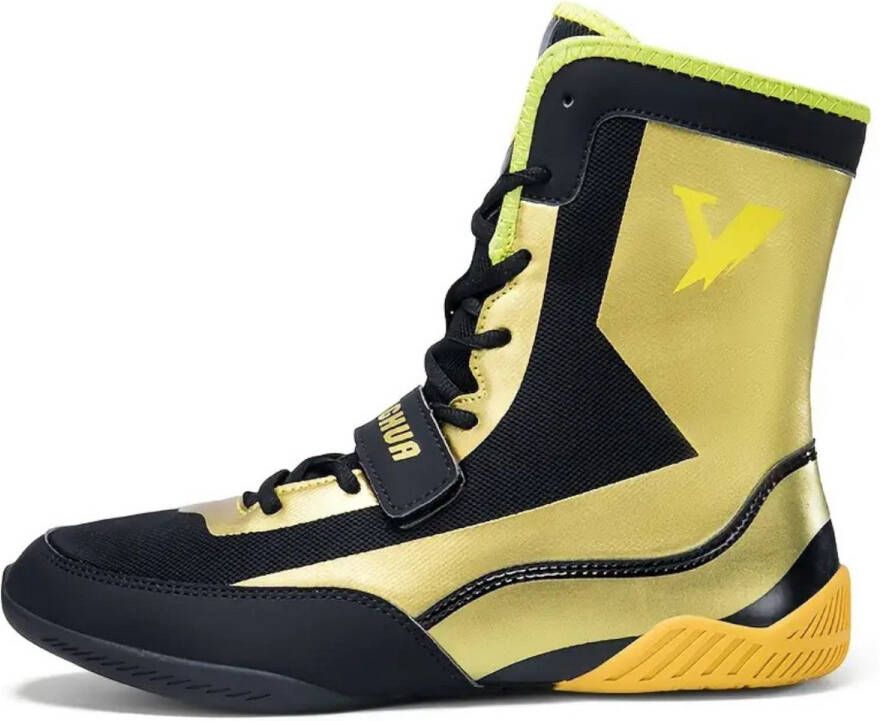 Nivard Powerlift Schoenen Powerlifter Weightlifting Squat Gewichthef Gym Schoenen Sneaker Goud Zwart