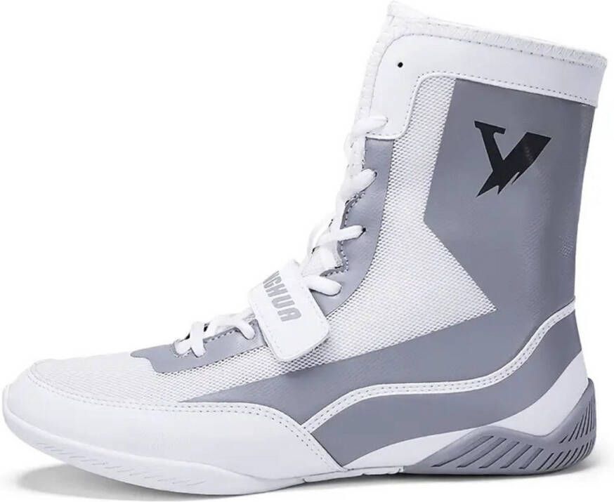 Nivard Powerlift Schoenen Powerlifter Weightlifting Squat Gewichthef Gym Schoenen Sneaker Wit Grijs