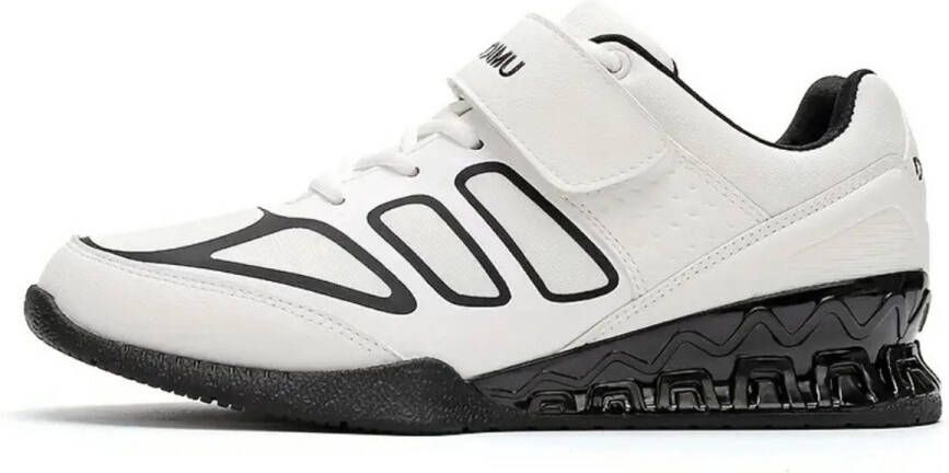 Nivard Powerlift Schoenen Powerlifter Weightlifting Squat Gewichthef Gym Schoenen Sneaker Zwart Wit