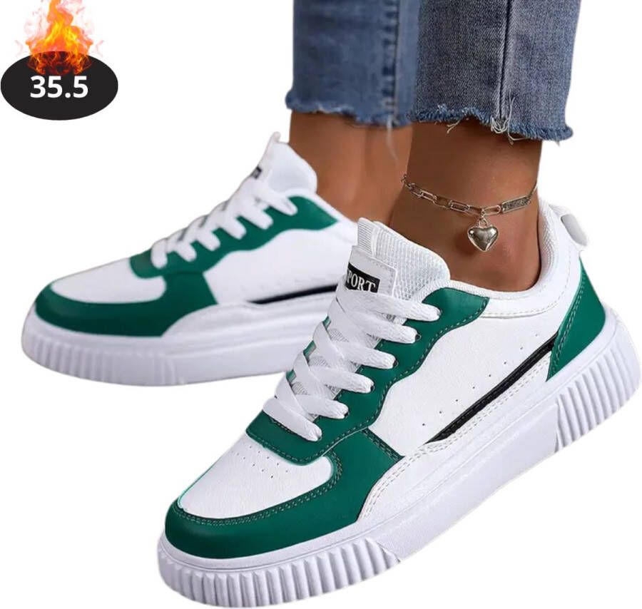 Nivard Schoenen Dames Sneakers Comfortabel Casual Volwassen Groen