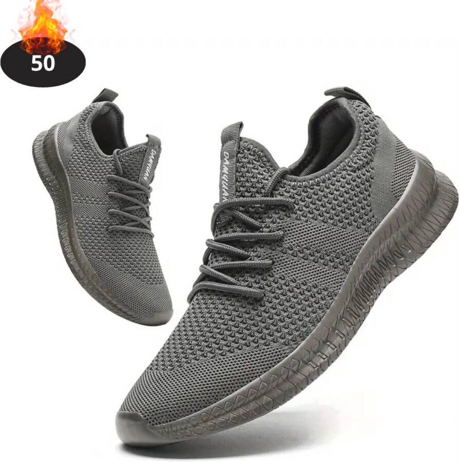 Nivard Schoenen Heren Sneakers Comfortabel Sportief Casual Volwassen Donkergrijs