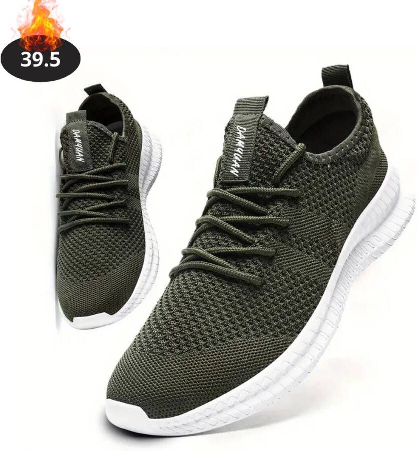 Nivard Schoenen Heren Sneakers Comfortabel Sportief Casual Volwassen Legergroen