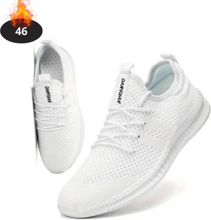 Nivard Schoenen Heren Sneakers Comfortabel Sportief Casual Volwassen Wit