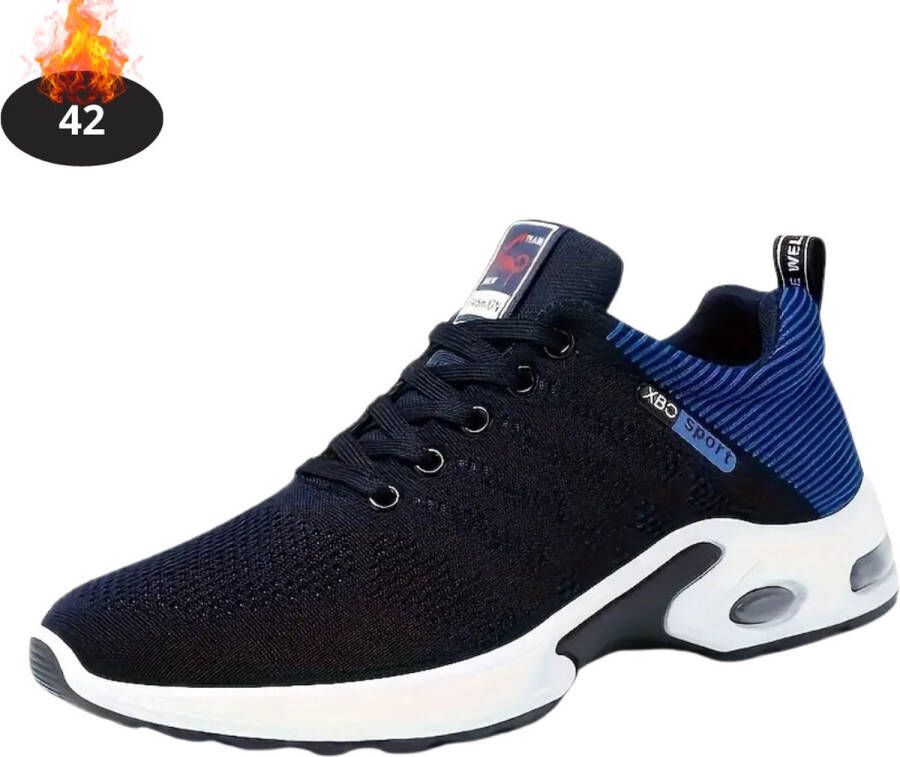 Nivard Schoenen Heren Sneakers Comfortabel Sportief Casual Volwassen Zwart Blauw