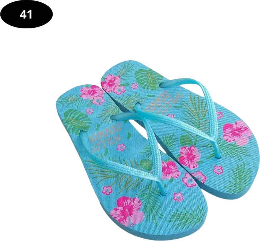 Nivard Slippers Dames Teenslippers Flip Flops Comfortabel Zomer Lichtblauw