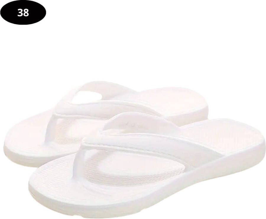 Nivard Slippers Dames Teenslippers Flip Flops Comfortabel Zomer Wit