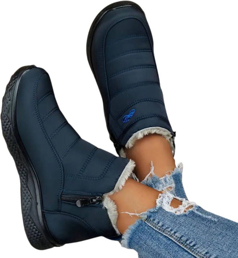 Nivard Snowboots Dames Sneeuwschoenen Snowboots Wintersport Ski Gadgets Marineblauw