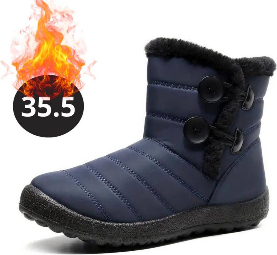 Nivard Snowboots Sneeuwschoenen Sneeuwboots Dames Wintersport Ski Skischoenen Blauw 35.5 Knopen - Foto 1