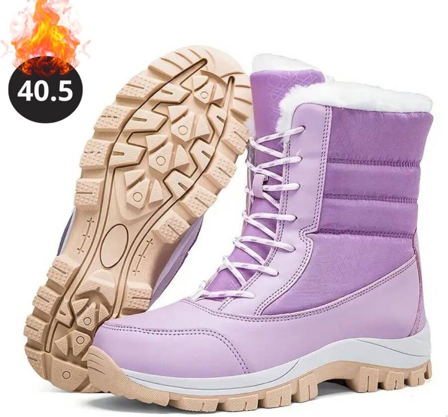 Nivard Snowboots Sneeuwschoenen Sneeuwboots Dames Wintersport Ski Skischoenen Paars 40.5 Laarzen