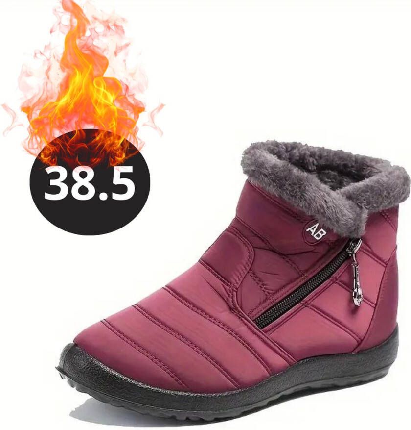 Nivard Snowboots Sneeuwschoenen Sneeuwboots Dames Wintersport Ski Skischoenen Rood