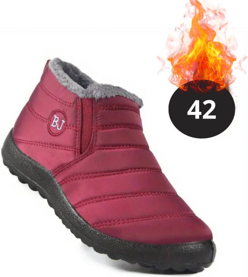 Nivard Snowboots Sneeuwschoenen Sneeuwboots Dames Wintersport Ski Skischoenen Rood Laag
