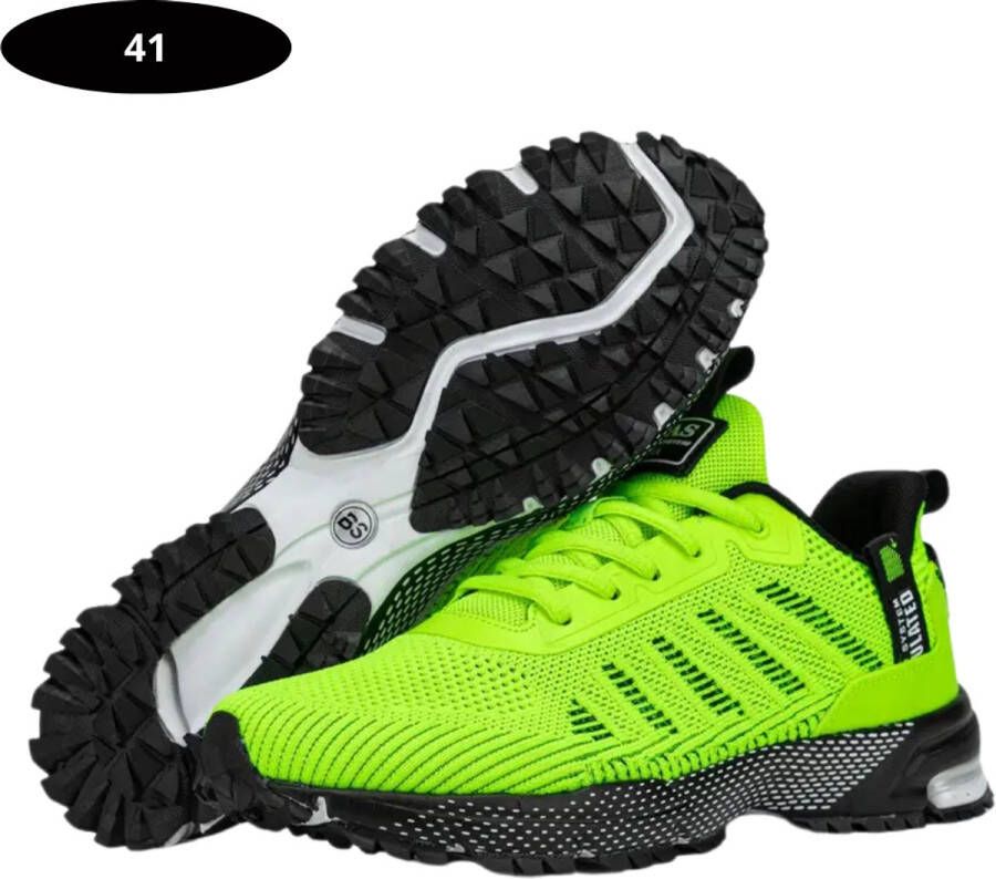 Nivard Tennisschoenen Tenniskleding Indoor Outdoor Fluoriserend Groen