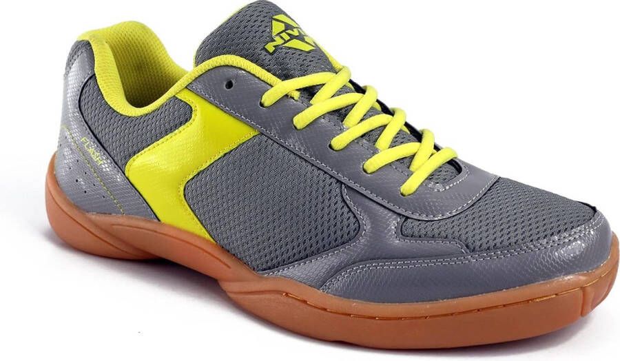 Nivia Badminton Flash-schoenen heren (donkergrijs geel)