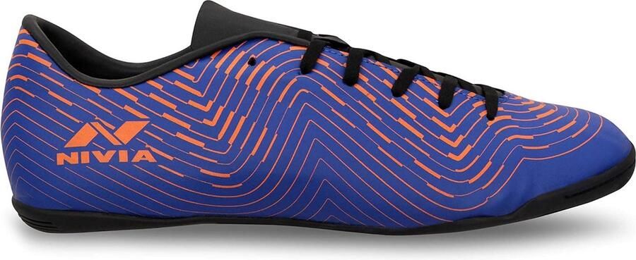 Nivia Encounter 7.0 Futsal Voetbalschoenen Koningsblauw Oranje 11 44 EU| Materiaal: Kunstleer PVC Voor mannen en jongens Lichtgewicht Grote tractie grip en comfort Ontworpen voor futsal training