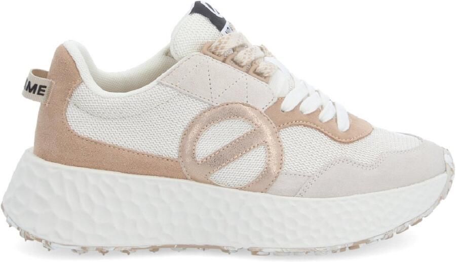 No Name Carter Jogger beige bronskleurige leren sportschoenen