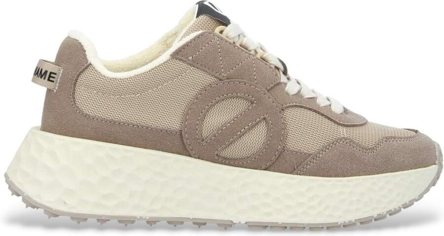 No Name Carter Jogger taupe leren sportschoenen