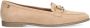 No Stress Dames Beige suède loafers met gouden chain - Thumbnail 2