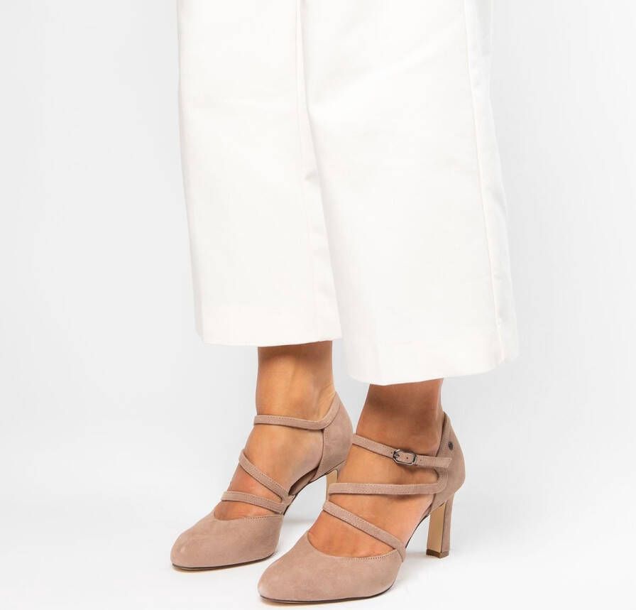 No Stress Dames Beige suède pumps