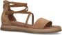 No Stress Dames Beige suède sandalen met bandjes - Thumbnail 6