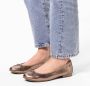 No Stress Dames Bronzen leren ballerina's met strik - Thumbnail 2