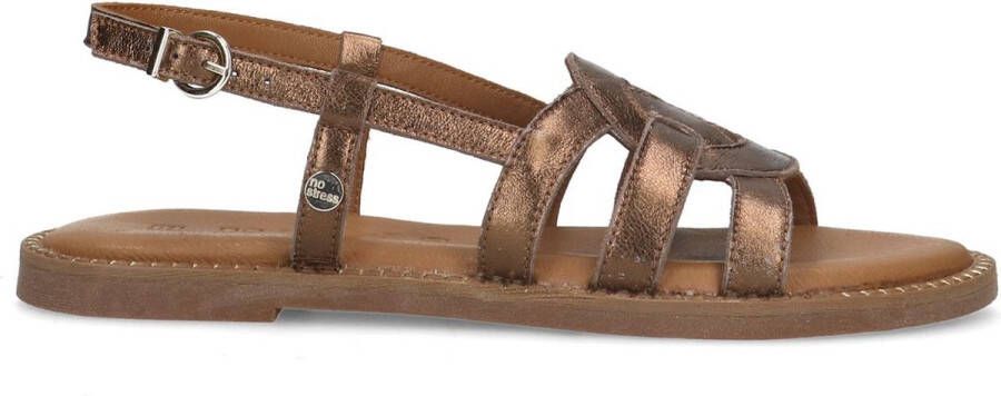 No Stress Dames Bronzen leren sandalen