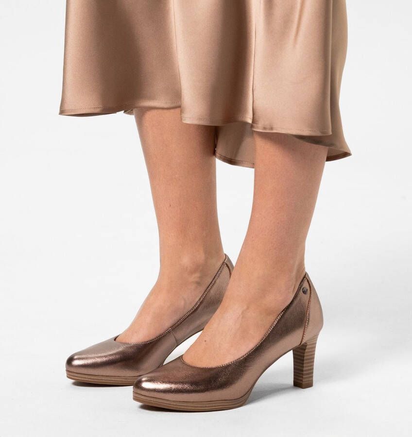 No Stress Dames Bronzen leren pumps