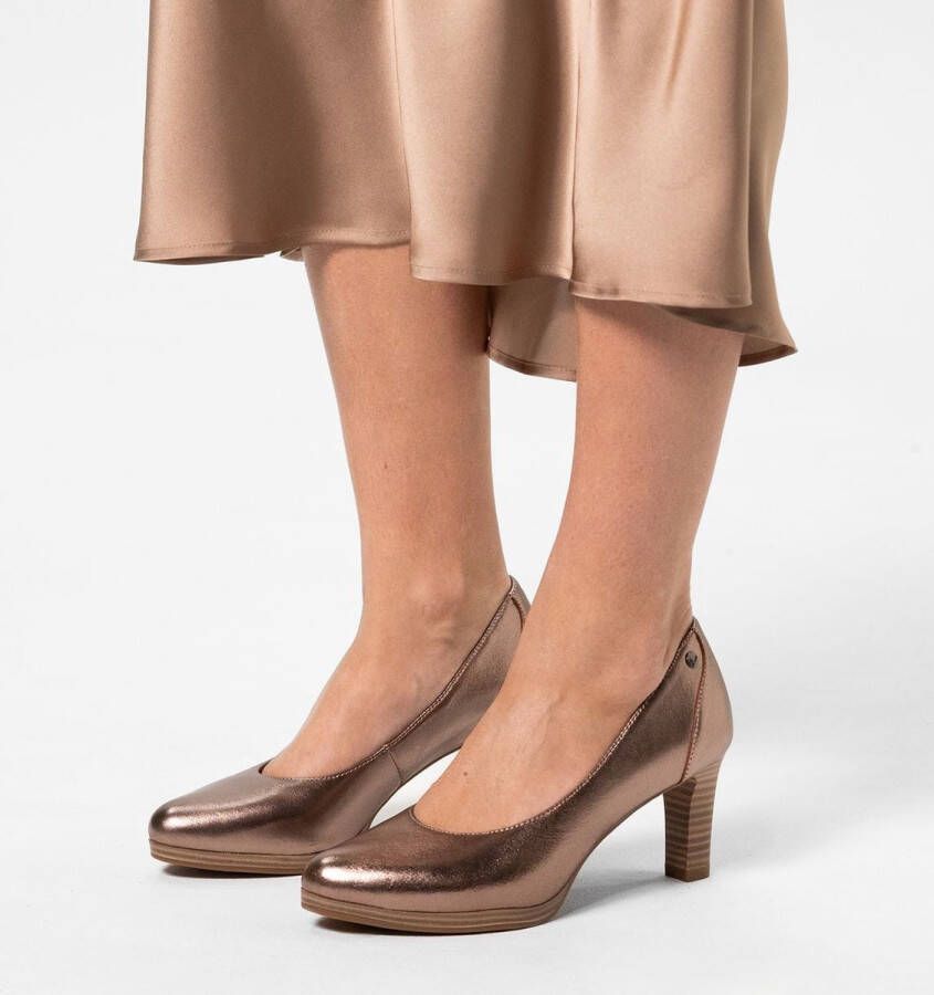 No Stress Dames Gouden leren pumps