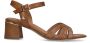 No Stress Dames PRE ORDER Cognac leren sandalen met hak - Thumbnail 7