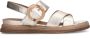 No Stress Dames PRE ORDER Gouden leren plateau sandalen met gesp - Thumbnail 6