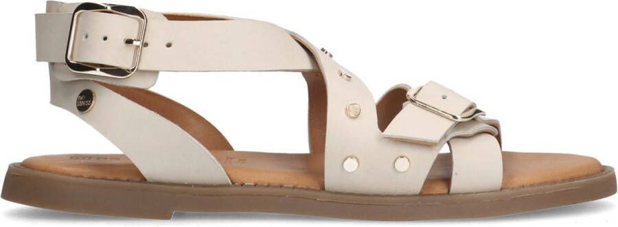 No Stress Dames PRE ORDER Witte leren sandalen met studs