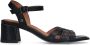 No Stress Dames PRE ORDER Zwarte leren sandalen met hak - Thumbnail 4