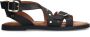 No Stress Dames PRE ORDER Zwarte leren sandalen met studs - Thumbnail 6