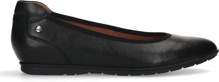 No Stress Dames Zwarte leren ballerina's
