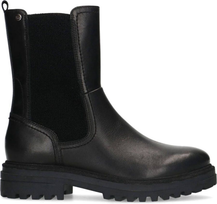 No Stress Dames Zwarte leren chelsea boots