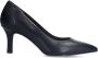 No Stress Dames Zwarte leren klassieke pumps - Thumbnail 2