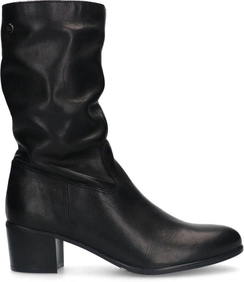 No Stress Dames Zwarte leren laarzen met hak - Foto 2