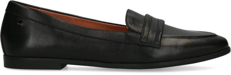 No Stress Dames Zwarte leren loafers