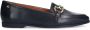 No Stress Dames Zwarte leren loafers met gouden chain - Thumbnail 2