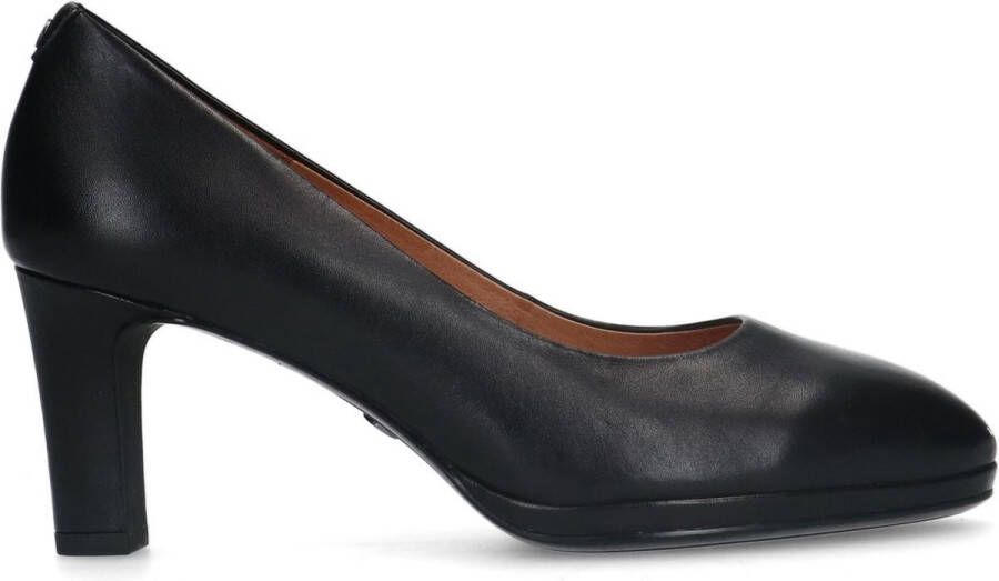 No Stress Dames Zwarte leren pumps