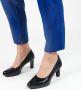 No Stress Dames Zwarte leren pumps - Thumbnail 4