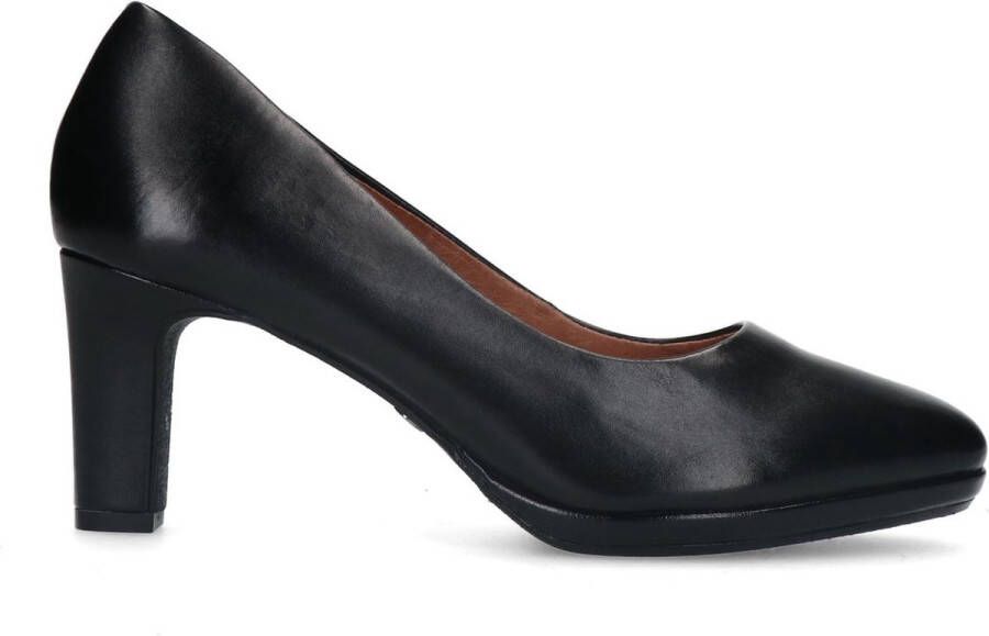 No Stress Dames Zwarte leren pumps