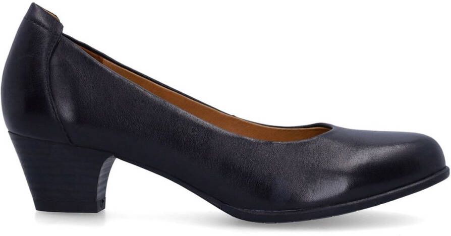 No Stress Dames Zwarte leren pumps