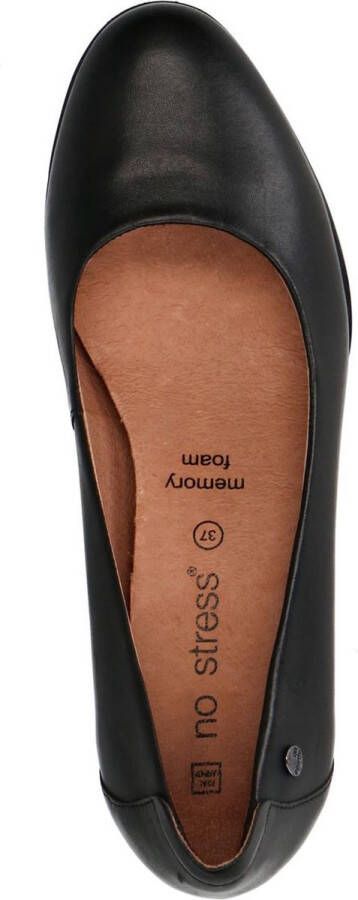 No Stress Dames Zwarte leren pumps met lage hak - Foto 3
