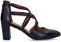 No Stress Dames Zwarte leren pumps met ritssluiting - Thumbnail 2