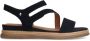 No Stress Dames Zwarte leren sandalen - Thumbnail 2