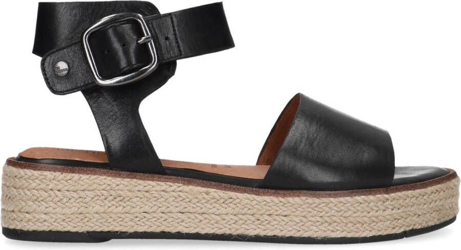 No Stress Dames Zwarte leren sandalen - Foto 2