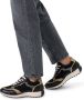 No Stress Dames Zwarte leren sneakers met suède details - Thumbnail 1